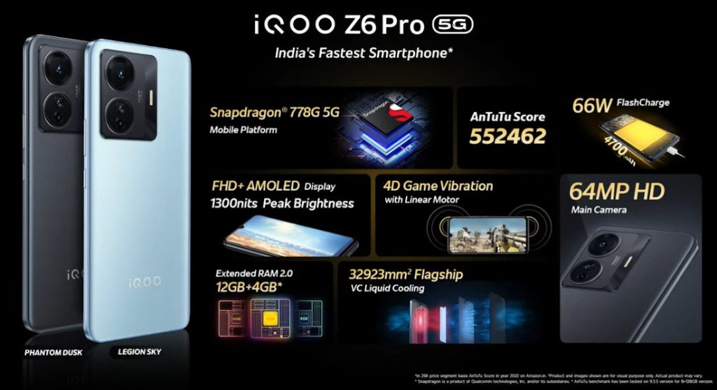 iqoo z6pro 8gb 128gb