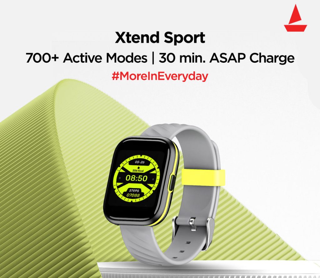 boAt Watch Xtend Sport with 1.69″ display, 700+ Active Modes launched at an introductory price of Rs. 2499