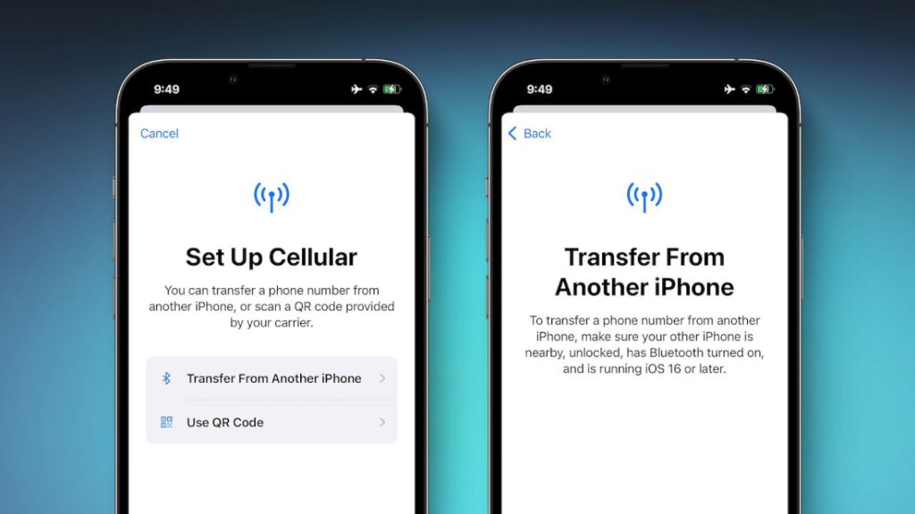 iOS 16 to support eSIM transfer via Bluetooth