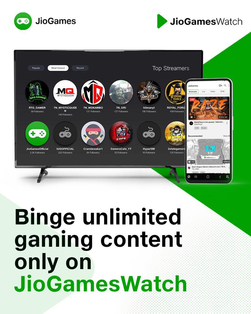 Online Game Streaming Platform JioGamesWatch Goes Official; Here's How It  Works - Tech