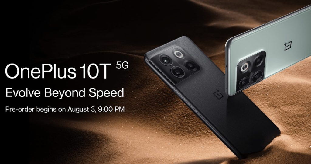 The OnePlus 10T 5G will be unveiled on August 3rd