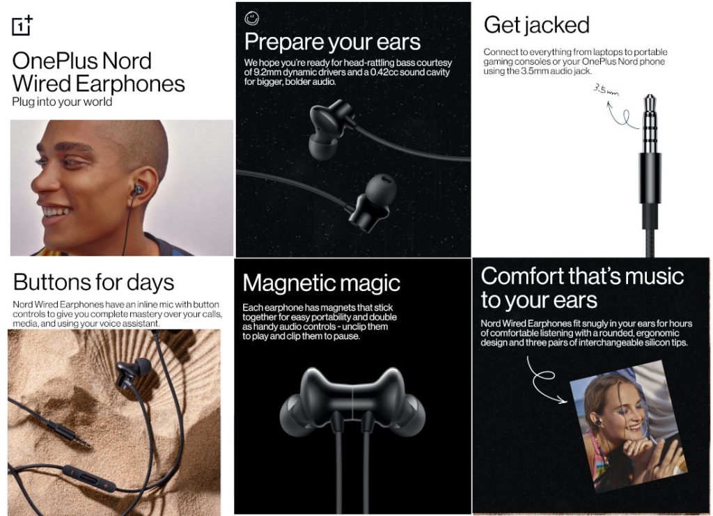 OnePlus Nord Wired Earphones features 1