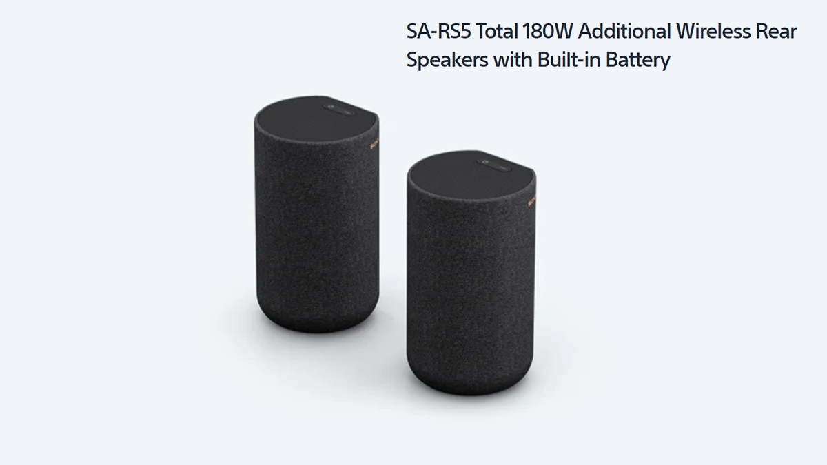 speakers battery with in launches India Sony SA-RS5 wireless 180W built-in