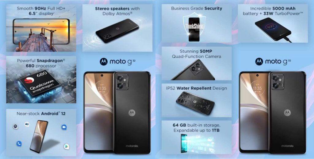 Motorola G32 (4GB, 64GB) (Mineral Gray) : : Electronics