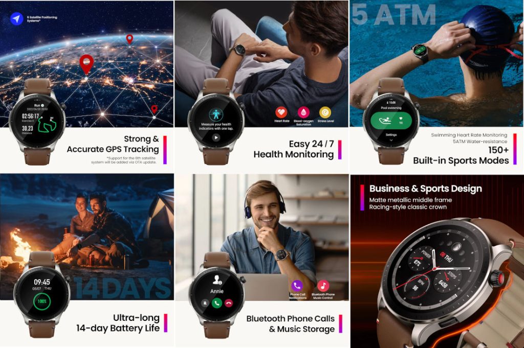Amazfit GTR 4, GTS 4 With AMOLED Display, Bluetooth Calling