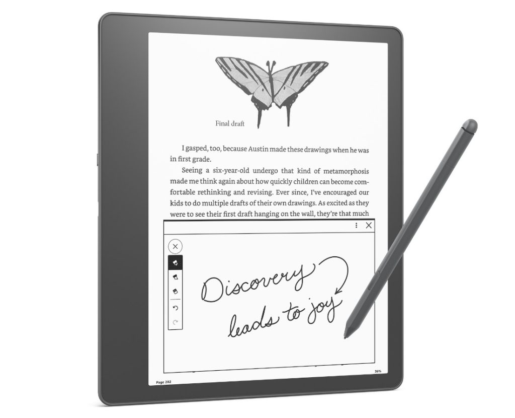 Amazon Kindle Scribe has a 10.2″ screen, pen for writing