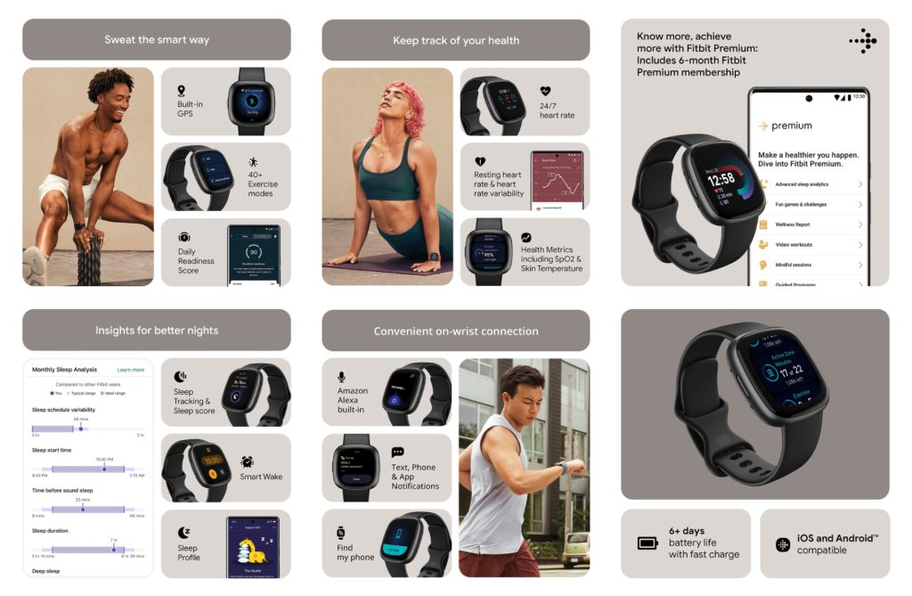 Features of fitbit sales versa