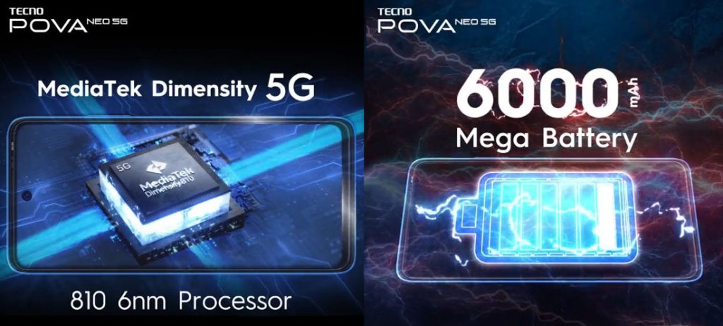 TECNO POVA NEO 5G with Dimensity 810, 6000mAh battery launching in India on September 23