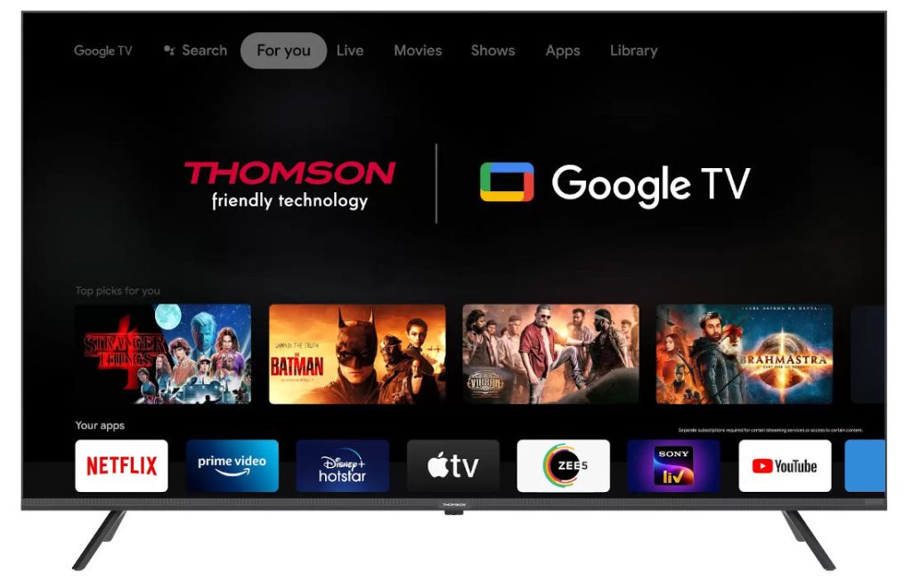 Thomson 50″, 55″ and 65″ QLED TVs with Dolby Vision, 40W speakers, Dolby Atmos launched in India starting at Rs. 33,999