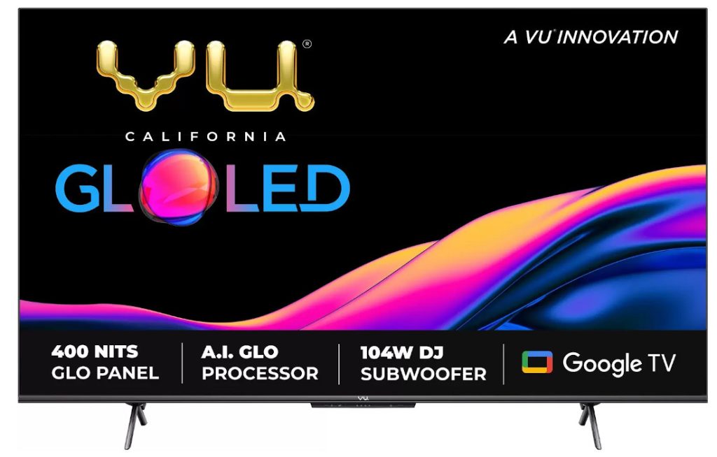 Vu GloLED 50″, 55″ and 65″ LED TVs with Google TV, 104W speaker, DJ Subwoofer launched starting at Rs. 35,999