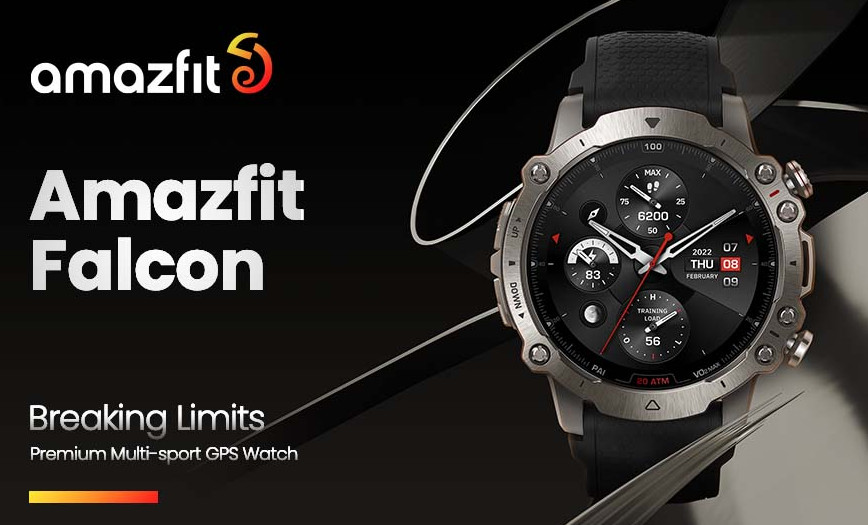 Amazfit Falcon premium rugged smartwatch surfaces in videos
