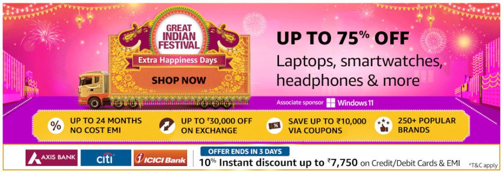 Amazon Great Indian Festival sale: Top deals on laptops, accessories
