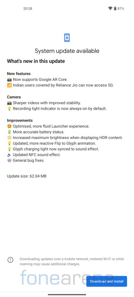 Nothing Phone (1) Nothing OS Software Update Tracker [Update