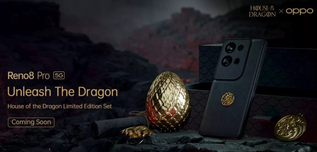 OPPO Reno8 Pro 5G House of the Dragon Limited Edition teased ahead of India launch
