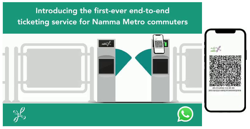 Now get Namma Metro QR tickets on WhatsApp in Bengaluru