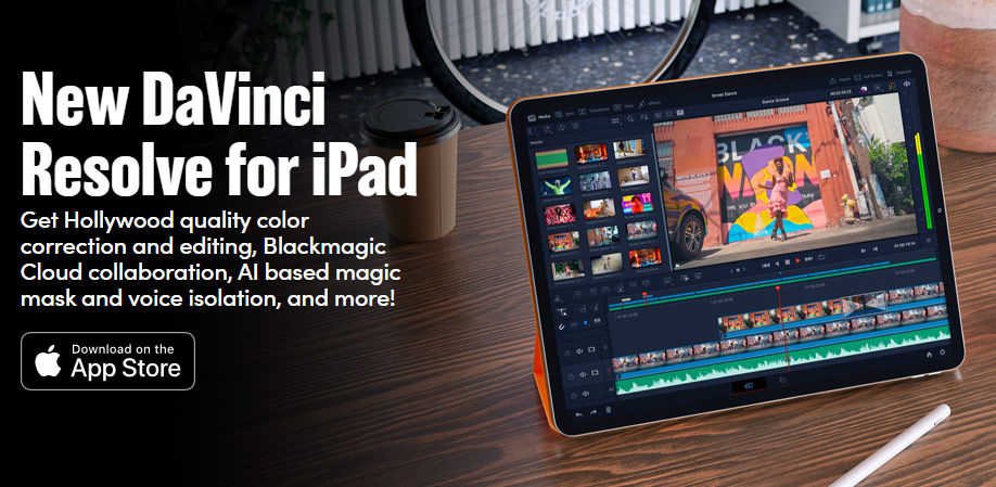 DaVinci Resolve for iPad now available to download