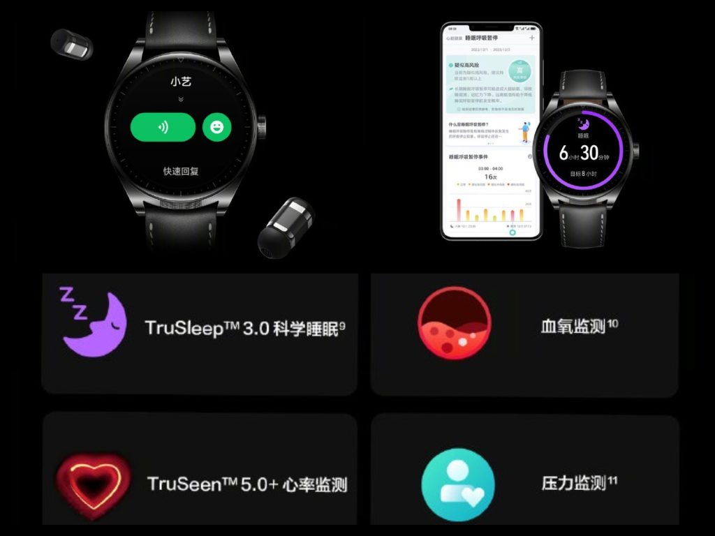 Huawei's new smartwatch flips open to reveal tiny companion earbuds | ZDNET