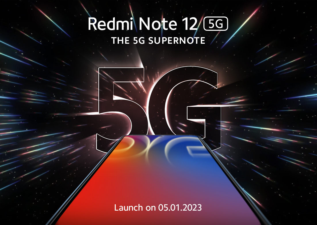 Redmi Note 12 5G launching in India on January 5