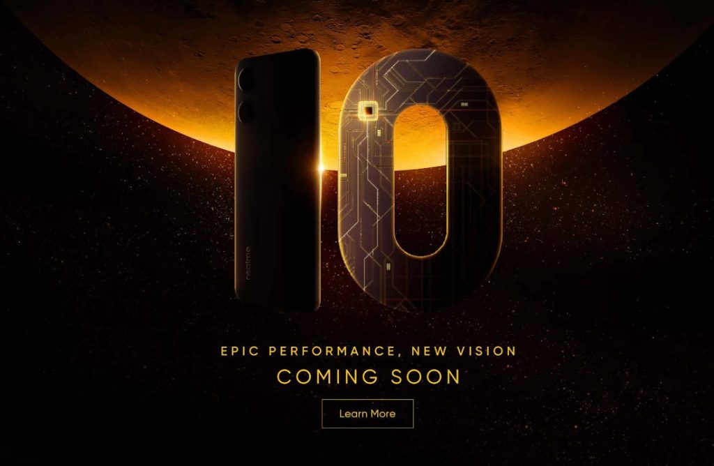 realme 10 teased ahead of India launch