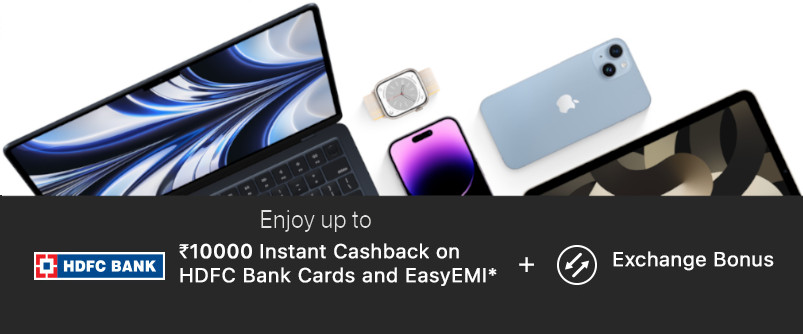 Apple Store Online offers: Up to Rs.10000 instant cashback, exchange bonus on range of products