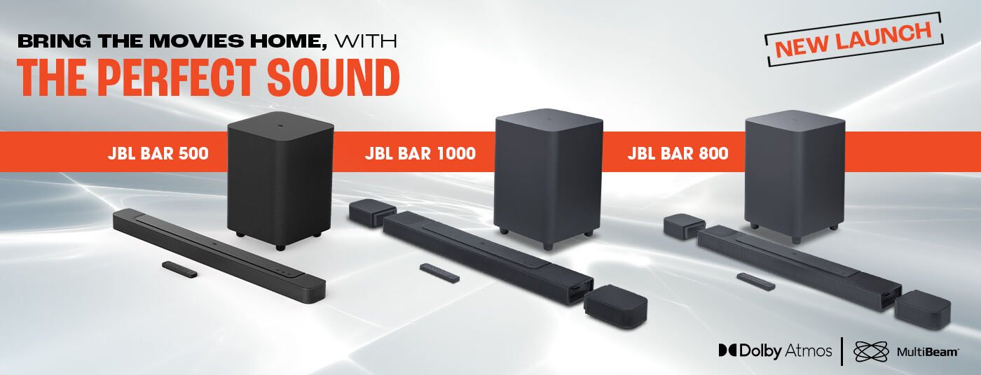 JBL BAR 500, BAR 800 and BAR 1000 Soundbars with Dolby Atmos
