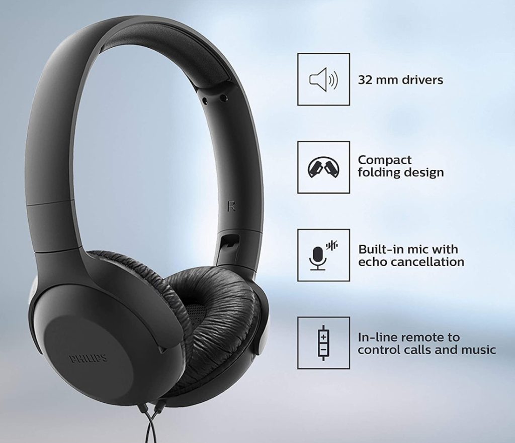 Philips slim fold online bluetooth headphones