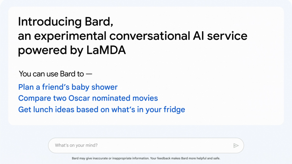 Google unveils ‘Bard’ AI service to take on ChatGPT