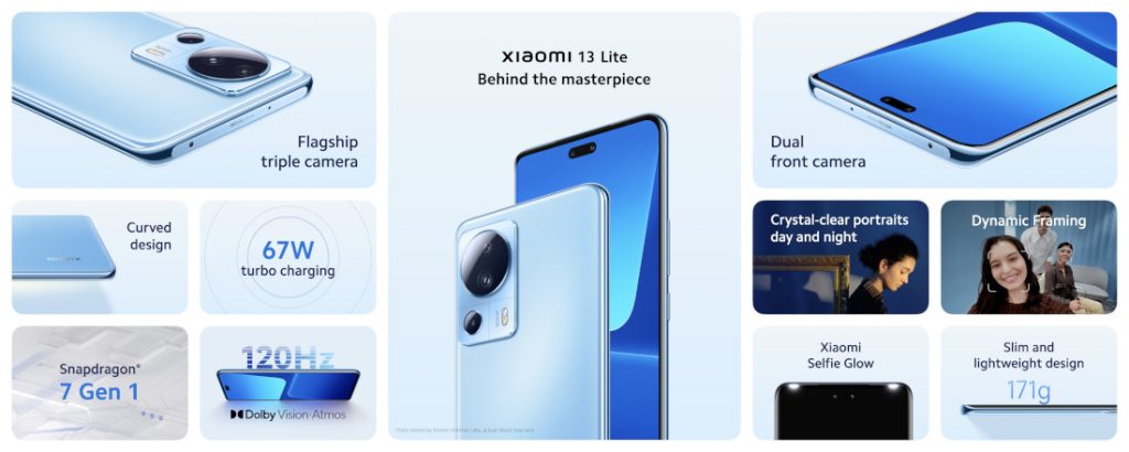 Xiaomi 13 Lite with Dual Selfie Cameras Introduced Globally