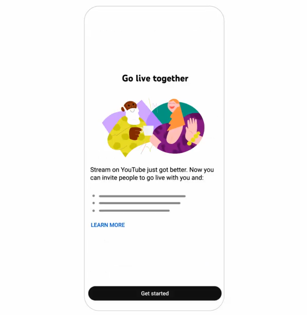 YouTube Go Live Together is a new way to host co streams