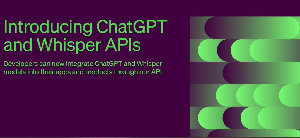 OpenAI introduces ChatGPT and Whisper APIs for developers
