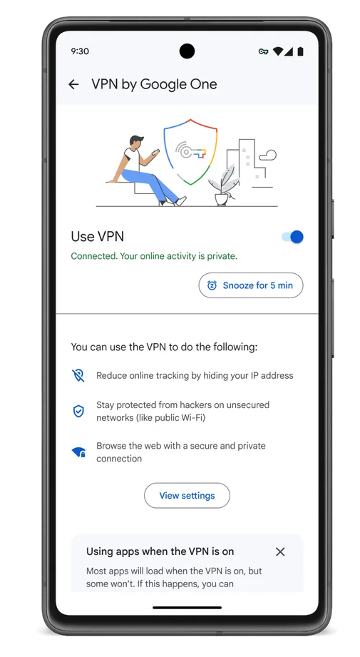 All Google One plans now have VPN and dark web report