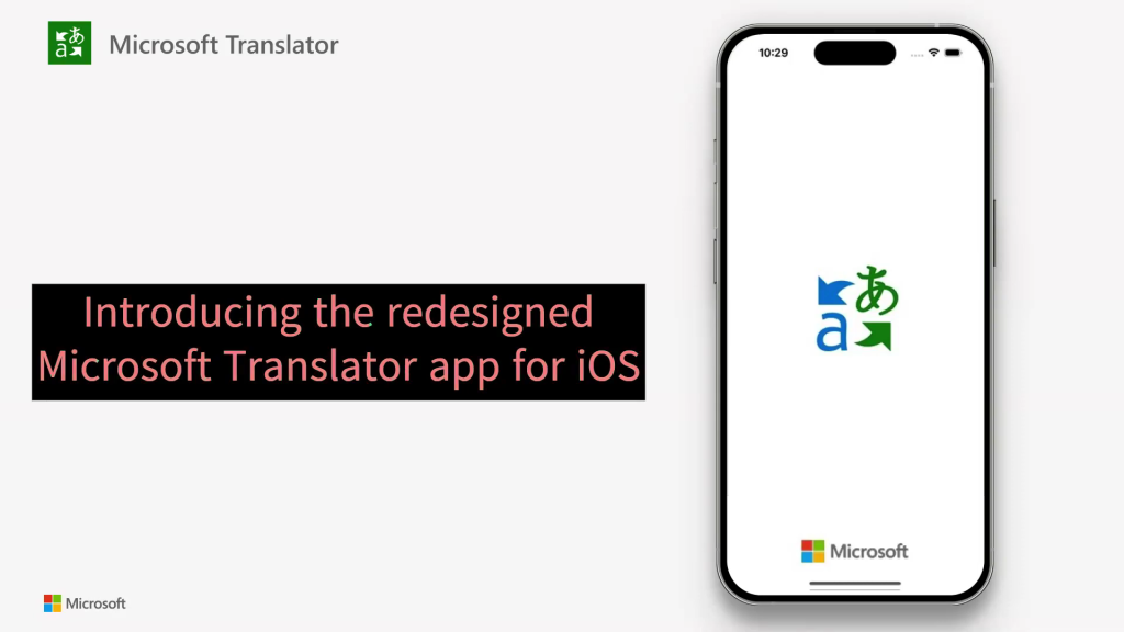 Microsoft Translator app for iOS gets a redesign