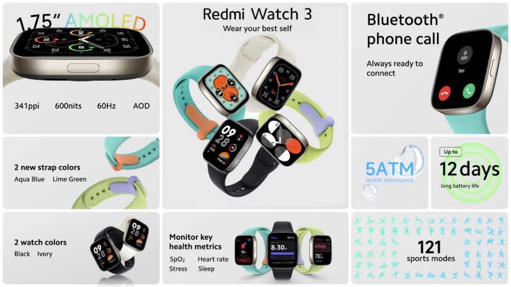 Always-On Display Smartwatches : Redmi Watch 3