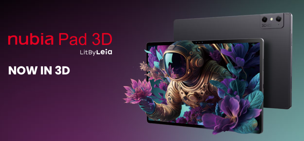 nubia Pad 3D with 12.4″ 2.5K eyewear-free 3D display starts rolling out