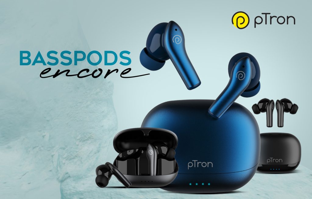 pTron Basspods Encore with Bluetooth 5.3, up to 50 hours total playback launched at an introductory price of Rs. 899