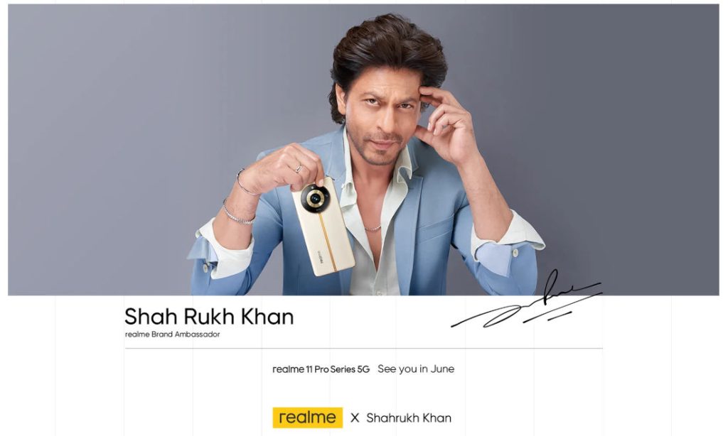 realme ropes in Shah Rukh Khan as its new brand ambassador