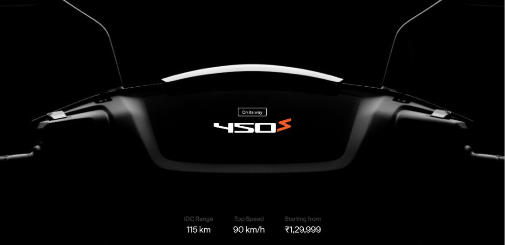Ather 450S with 115KM certified range announced