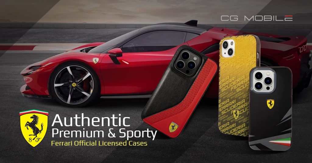 CG MOBILE Ferrari Custodia In Pelle Per IPhone 13 – Motivo A Righe Rosso, Eleganza E Protezione Firmata