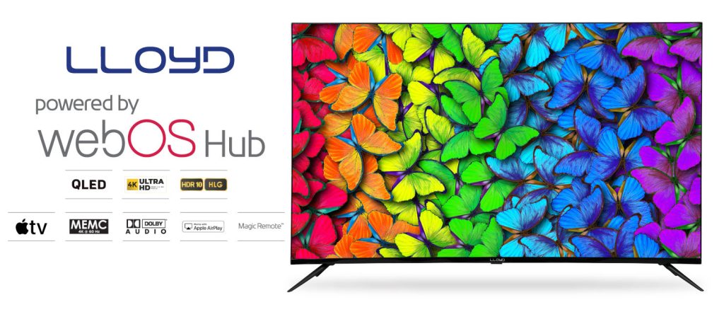 Llyod 32 HD and 43 50 and 55 4K QLED webOS TVs launched in India