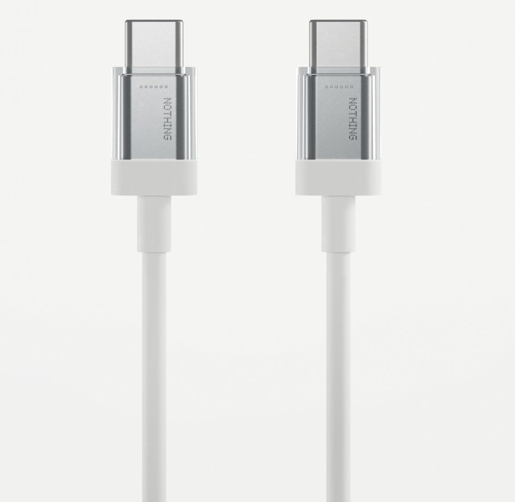 Nothing Phone (2)s USB Type-C cable has a transparent design