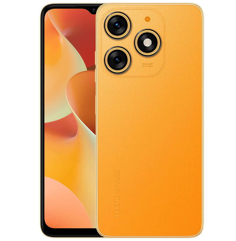 TECNO SPARK Go 2023 And SPARK 10 Magic Skin Orange Colour Variant 