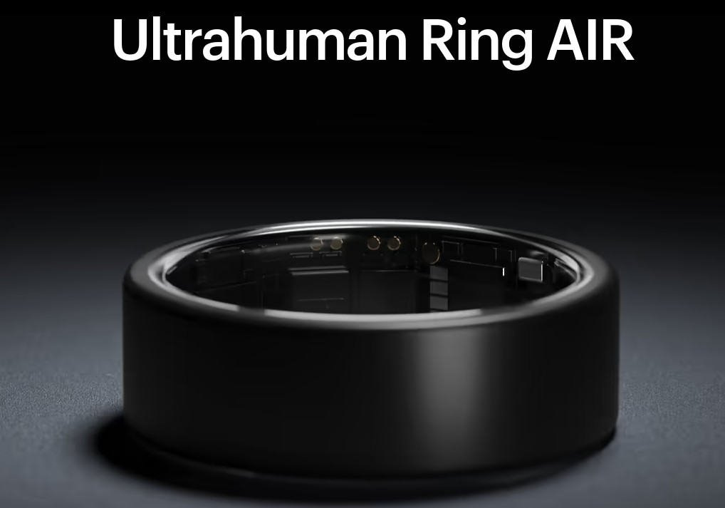 Ultrahuman Ring AIR Lightest Health-Tracking Wearable -Aster Black 