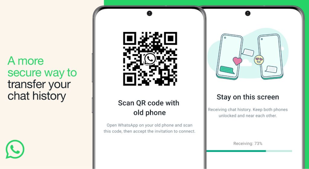 WhatsApp QR code chat transfer, PC- Social Media