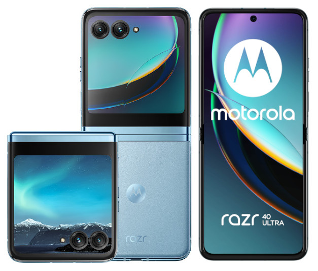 motorola razr 40 ultra with 6.9″ 1-165Hz LTPO foldable OLED display, 3.6″  144Hz OLED cover display announced
