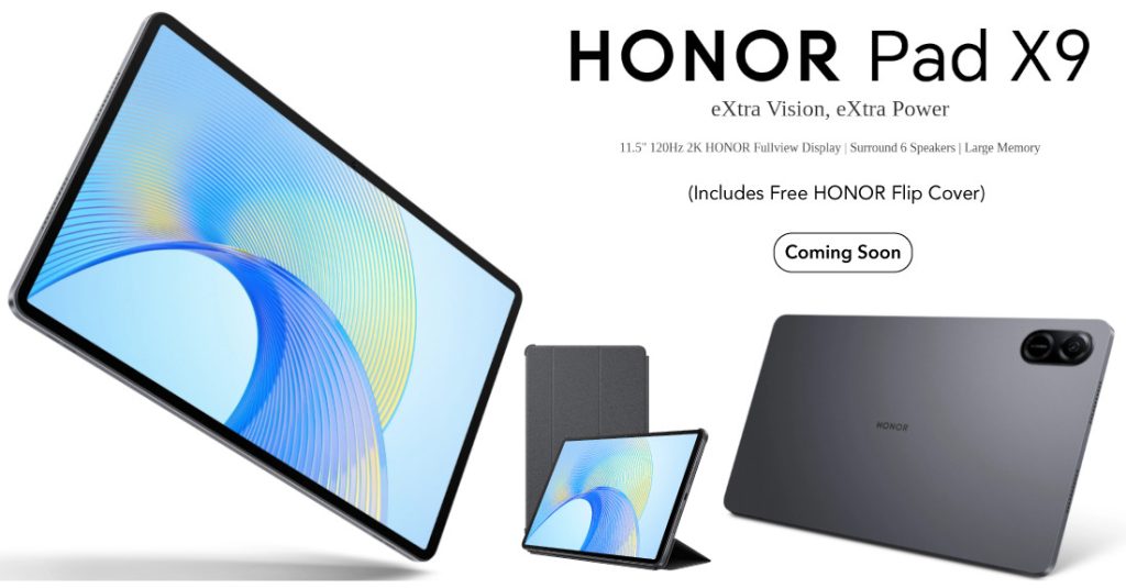 HONOR Pad X9 with 11.5″ 120Hz 2K display, 6 speakers launching in India soon