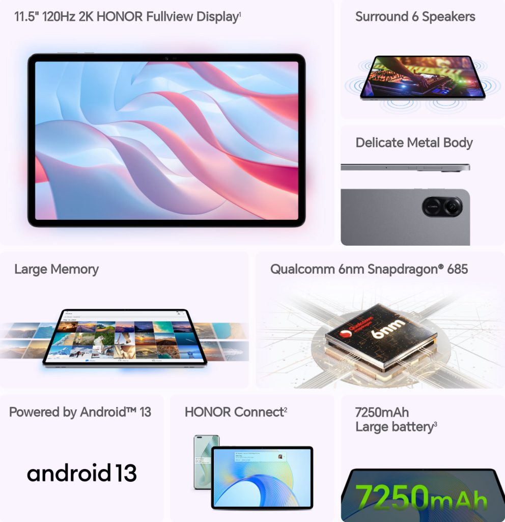 Honor Pad X9 11.5-inch 128GB Wi-Fi Tablet