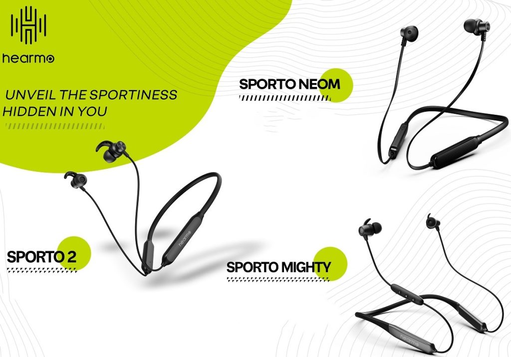 Hearmo Sporto Mighty Sporto 2 Sporto Neom Bluetooth Wireless Neckband Earphones Launched