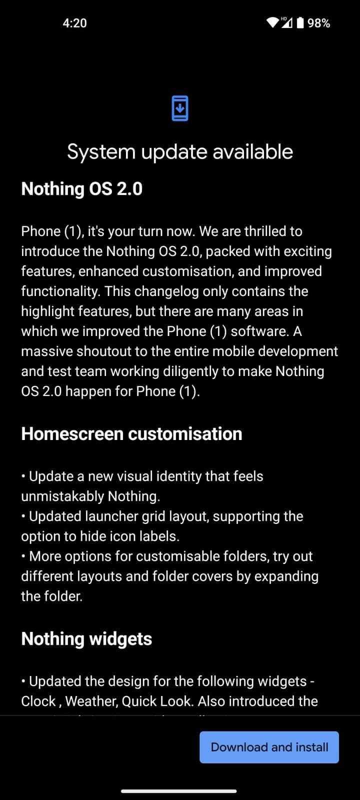 Nothing Phone (2) Nothing OS Software Update Tracker [Update: Nothing OS  2.5.2]