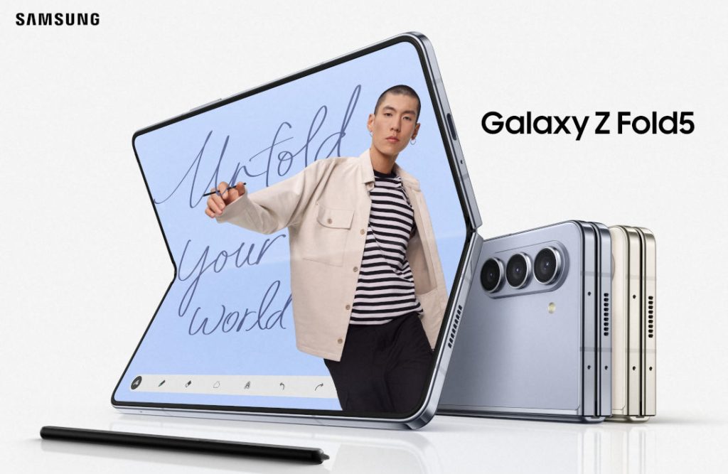 Samsung Galaxy Z Fold5 with 7.6″ QXGA+ 1-120Hz AMOLED Infinity Flex display, Snapdragon 8 Gen 2 for Galaxy, new Flex Hinge announced