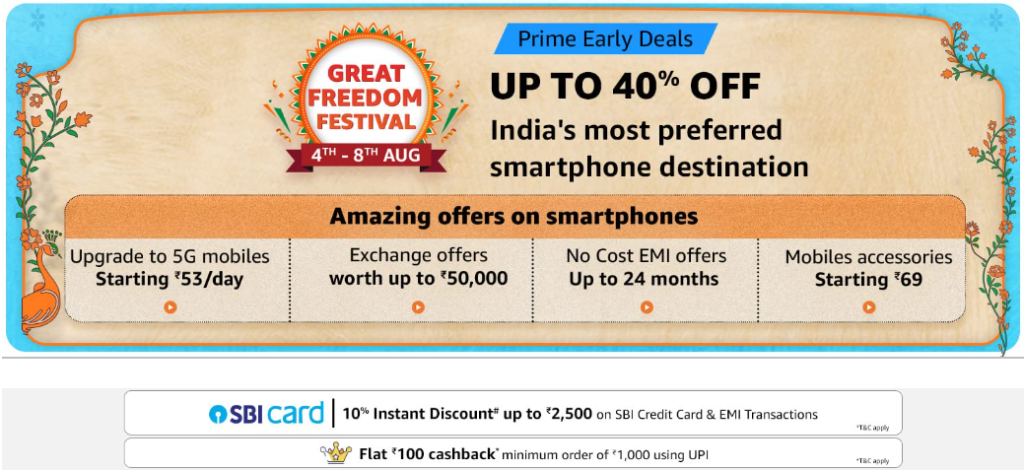 Amazon Great Freedom Festival Sale: Top deals on Smartphones